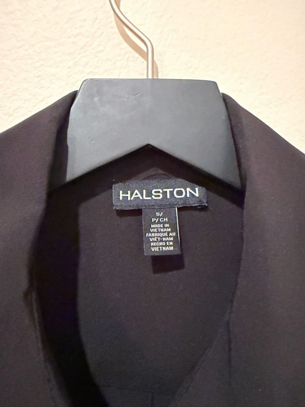 NWT Halston Heritage Black Button-Front Midi Shirt Dress - Picture 6 of 13